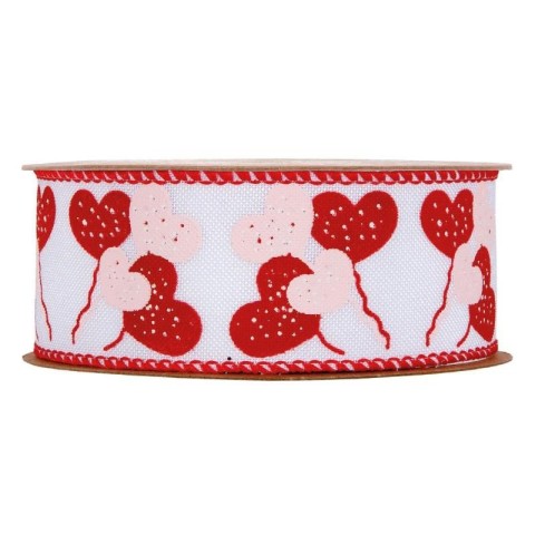 NASTRO CUORI MM40X10MT RED